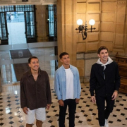 Homenaje a los campeones del mundo con España Oyarzabal y Zubimendi en el inicio de las fiestas de Donostia Homenaje a los campeones del mundo con España Oyarzabal y Zubimendi en el inicio de las fiestas de Donostia