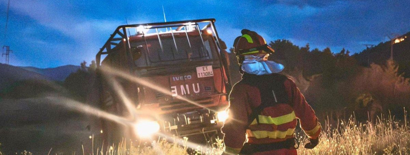 Muere un militar de la UME en un accidente durante las labores de extinción del incendio de Riglos