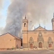 La UME entra en San Juan de la Peña para poner a salvo sus bienes históricos ante el avance del incendio de Riglos