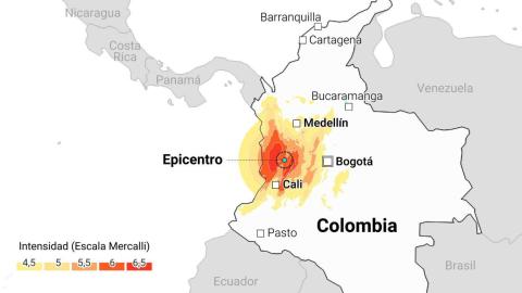 Los mapas que ayudan a entender el terremoto en Colombia
