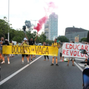 Los profesores en huelga cortan las rondas de Barcelona y la C-58 en Sant Quirze del Vallès Los profesores en huelga cortan las rondas de Barcelona y la C-58 en Sant Quirze del Vallès