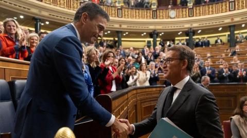 Sánchez y Feijóo escenifican en Cataluña la primera prueba de la carrera electoral