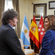 Ayuso insiste en el fantasma del fraude electoral con la ley de nietos en su reunión a puerta cerrada con Milei