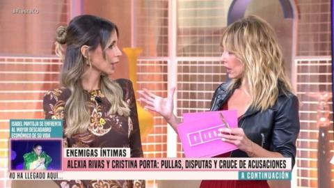 Emma García y Cristina Porta, a cuchillazo limpio en '¡Fiesta!': "Es tu problema, cariño"