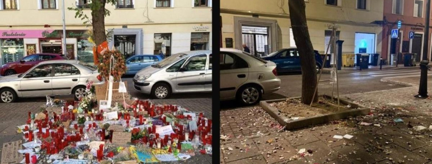 El Sindicato de Inquilinas denuncia la destrucción del altar en memoria de Maricarmen levantado en su calle
